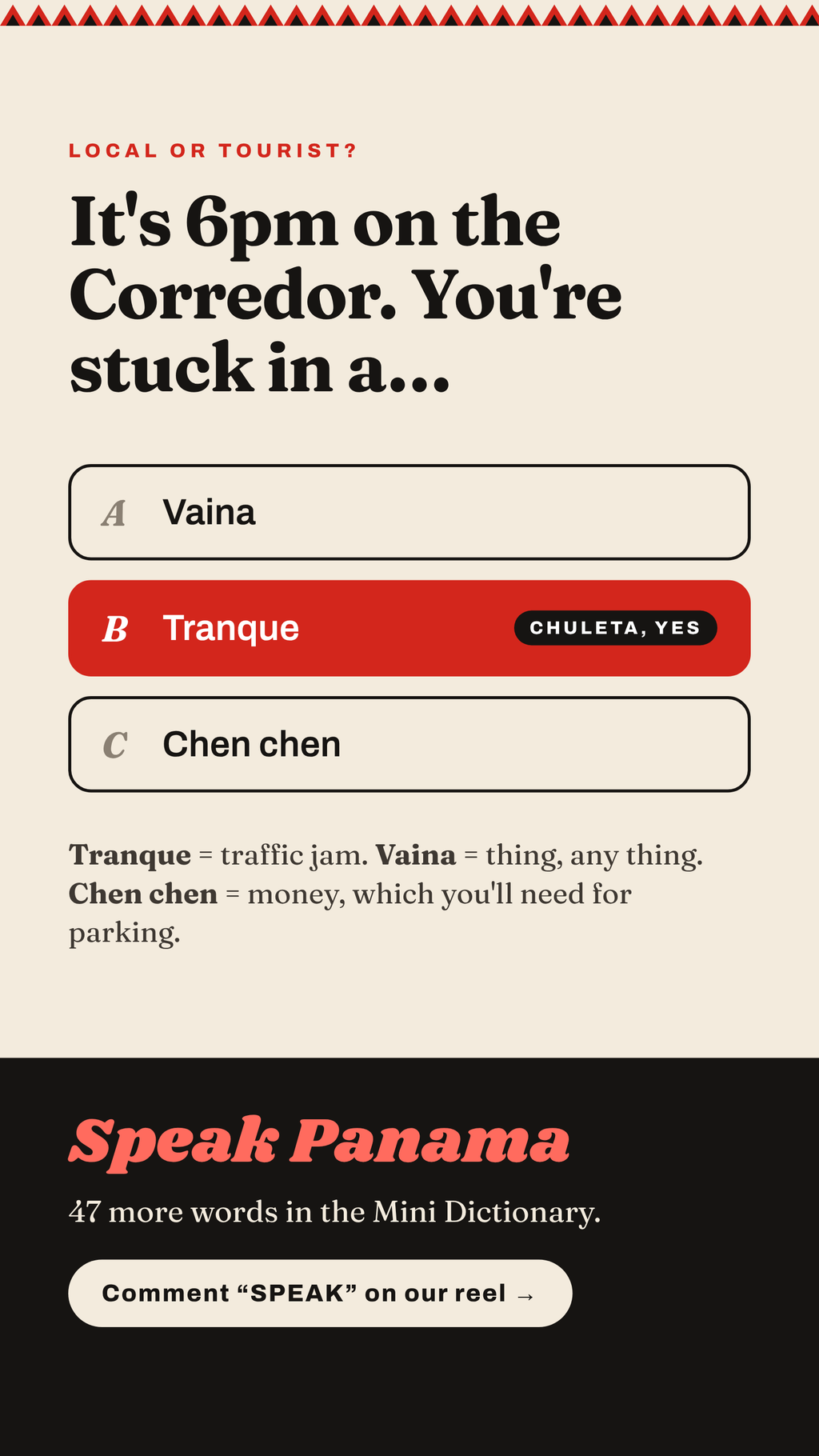 Speak Panama | The Mini Dictionary