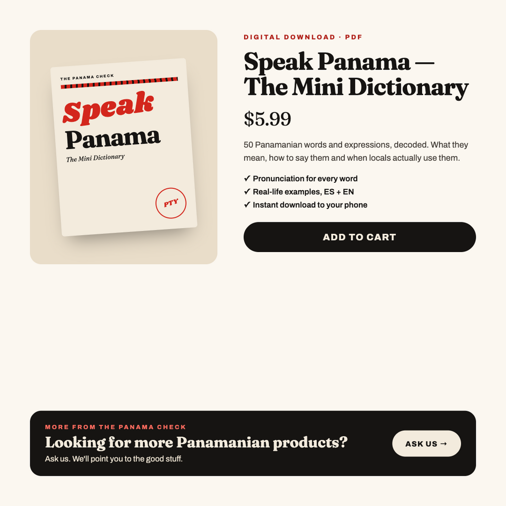 Speak Panama | The Mini Dictionary